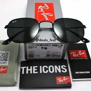 Model Display RayBan Hexagonal All Black RB3548N